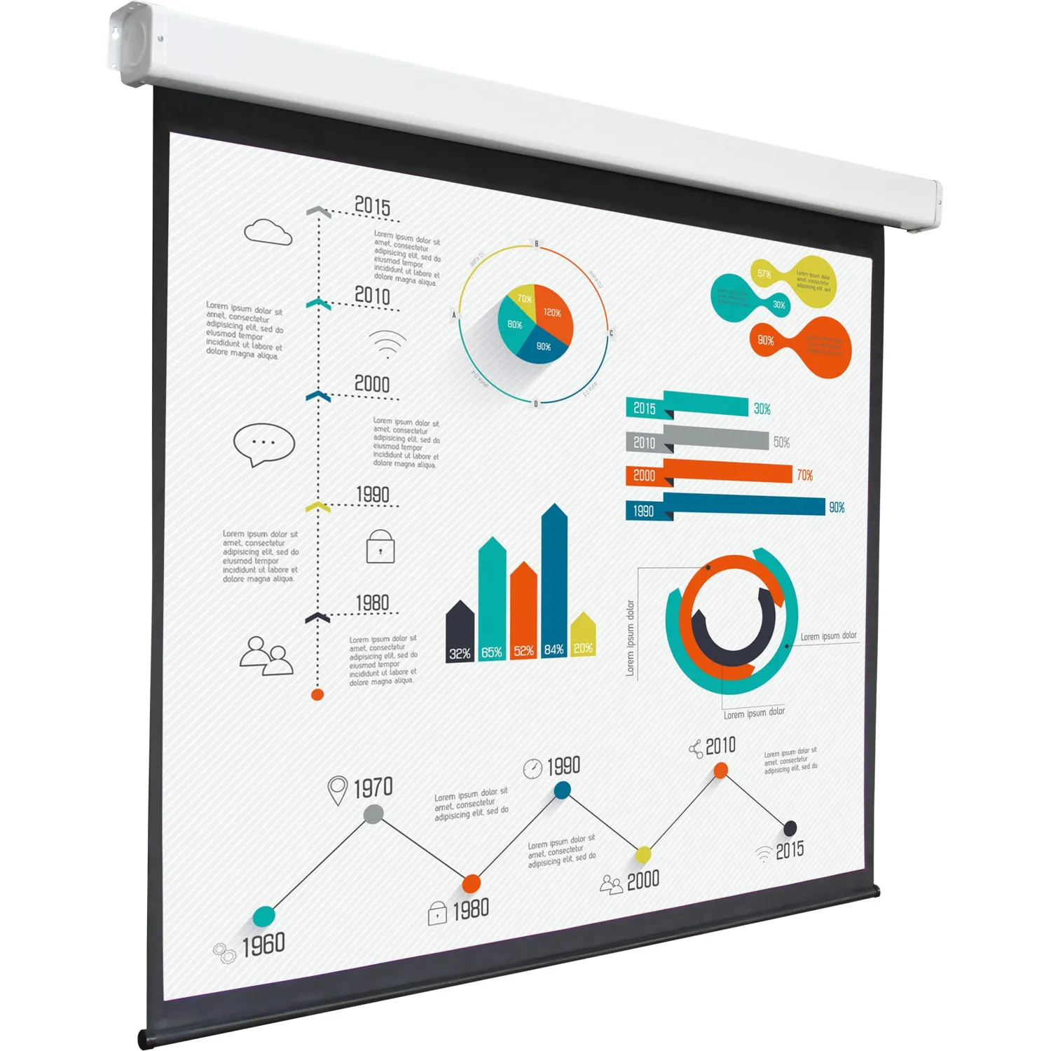 Экран Digis DSEF-1105 настенный мотор. 1:1, 180х180 - фото 4