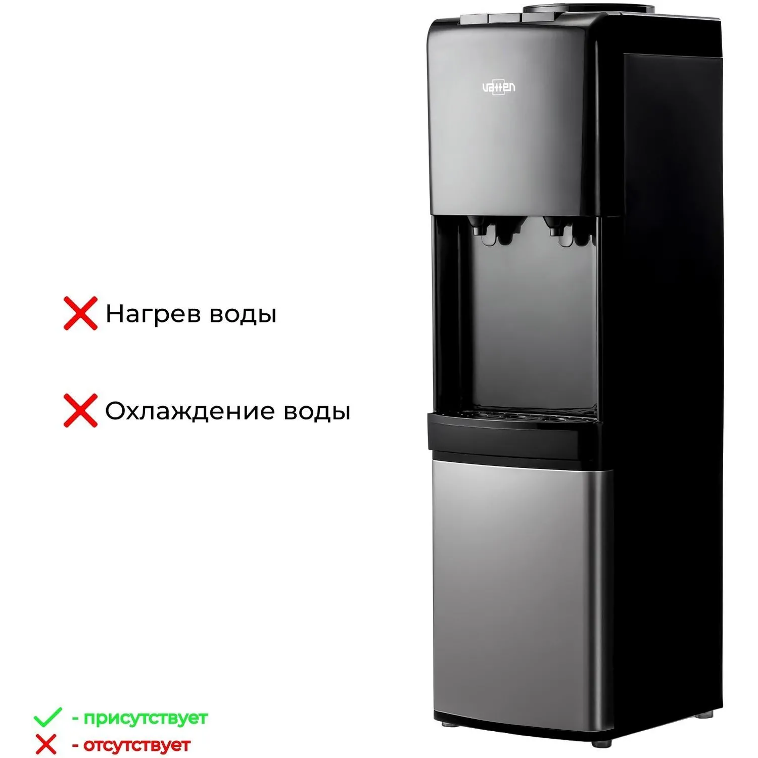 Кулер VATTEN V42NFH (напольный, без нагрева, без охлаждения) - фото 2