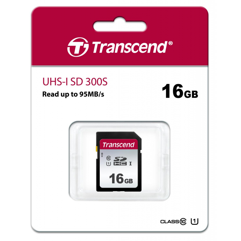 Карта памяти Transcend 300S SDHC 16Gb UHS-I Cl10, TS16GSDC300S - фото 3
