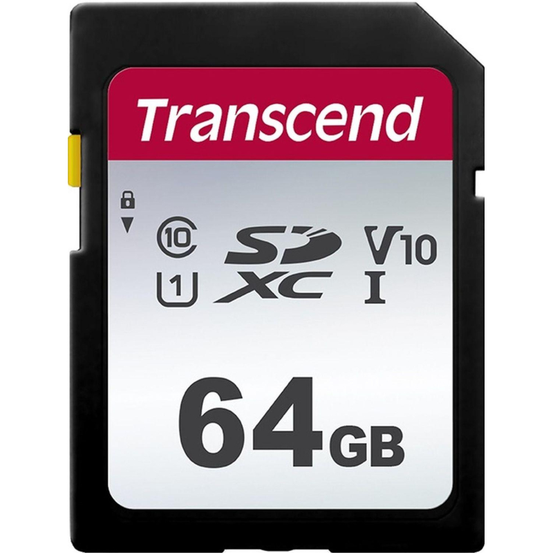 Карта памяти Transcend 300S SDXC 64Gb UHS-I Cl10, TS64GSDC300S - фото 1