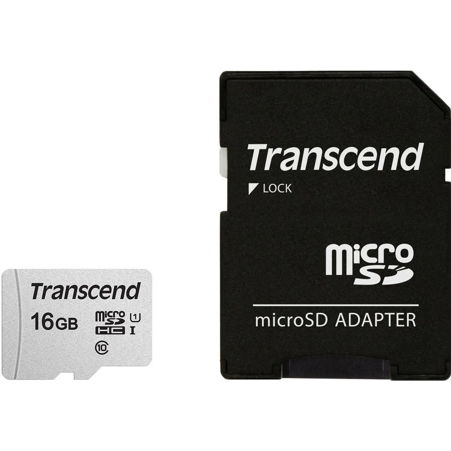 Карта памяти Transcend 300S microSDHC 16Gb UHS-I Cl10 +ад, TS16GUSD300S-A - фото 2