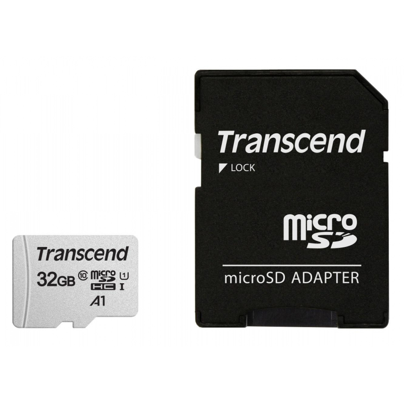 Карта памяти microSDHC 32 GB TRANSCEND UHS-I U3, 95 Мб/сек (class 10), адаптер, TS32GUSD300S-A - фото 3