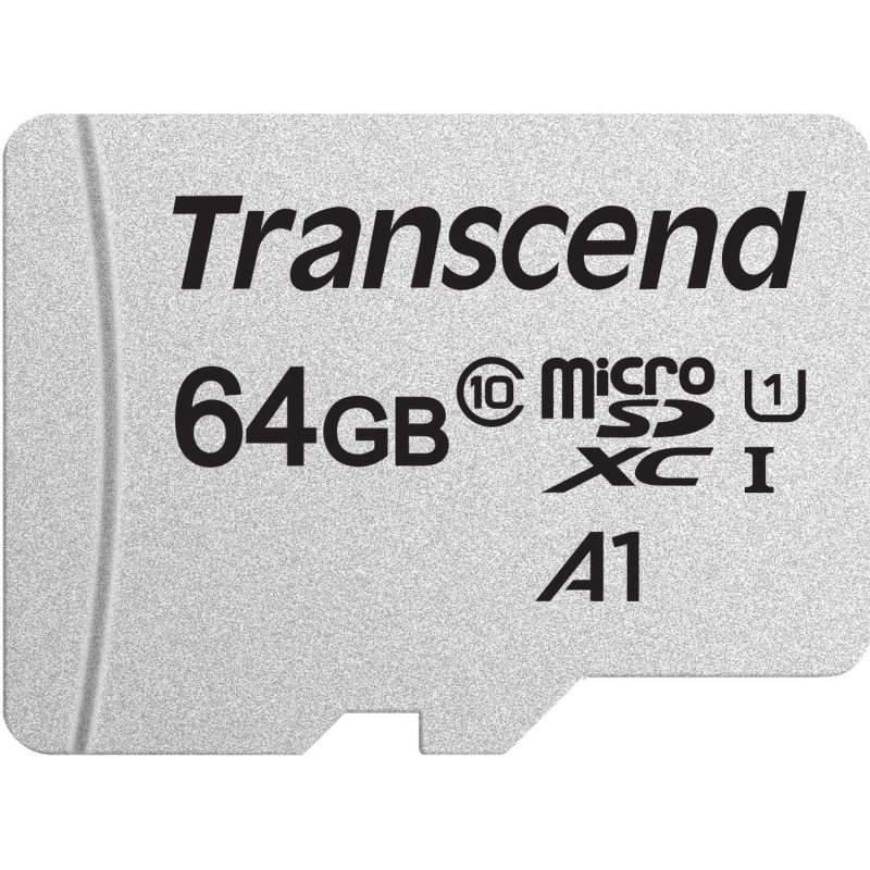 Карта памяти Transcend 300S microSDXC 64Gb UHS-I Cl10 +ад, TS64GUSD300S-A - фото 1