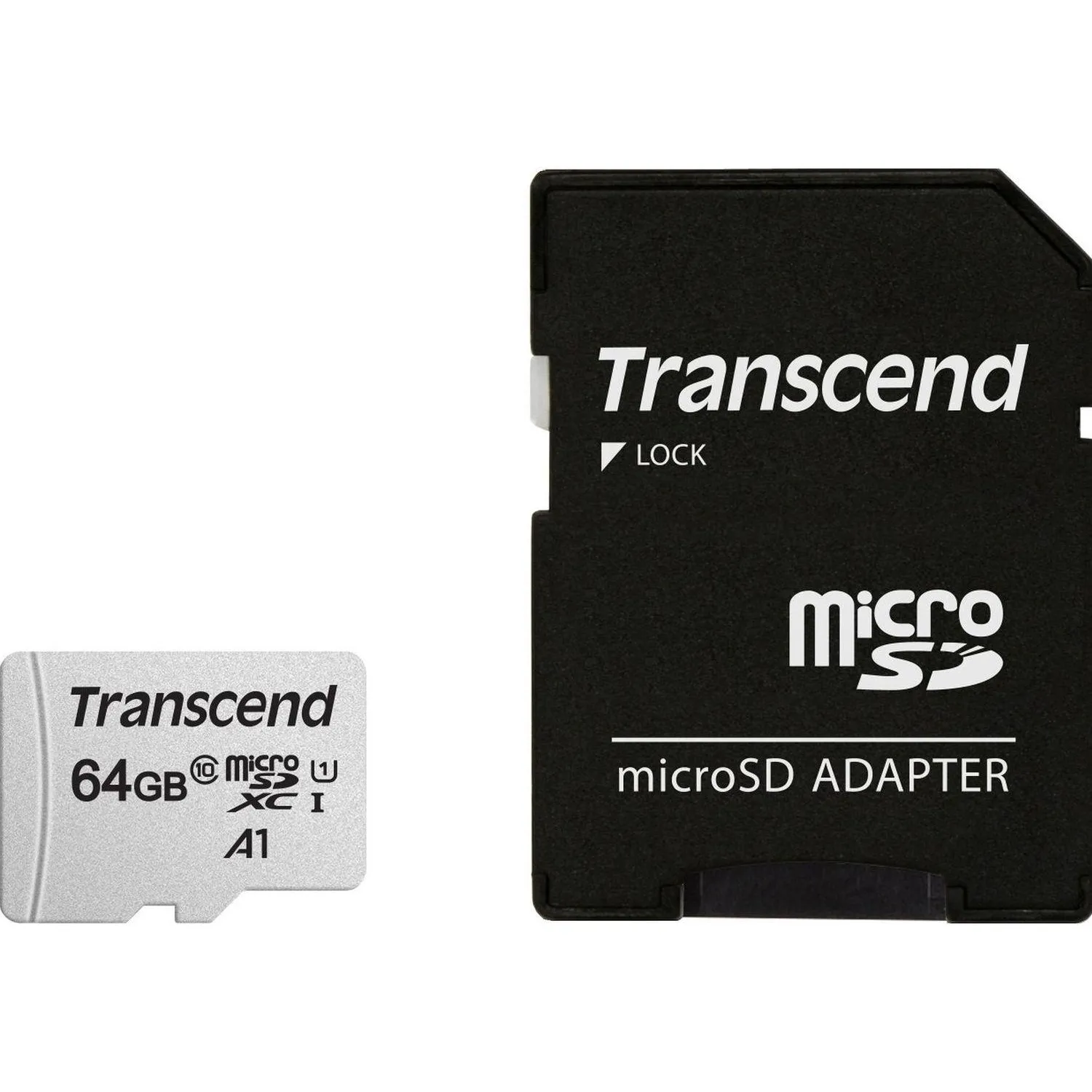 Карта памяти Transcend 300S microSDXC 64Gb UHS-I Cl10 +ад, TS64GUSD300S-A - фото 2