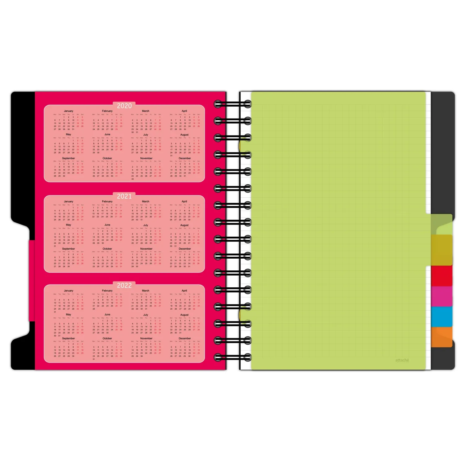 Бизнес-тетрадь А5,200л,кл,греб. Attache Selection Office book черн металлик - фото 3