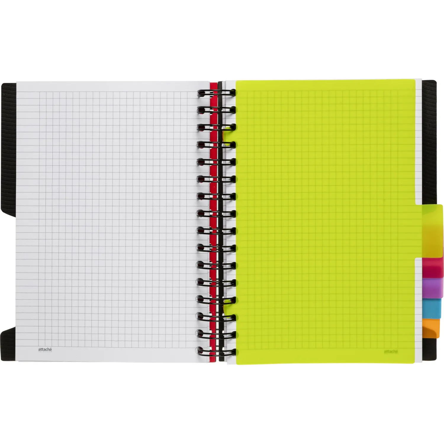 Бизнес-тетрадь А5,200л,кл,греб. Attache Selection Office book черн металлик - фото 8