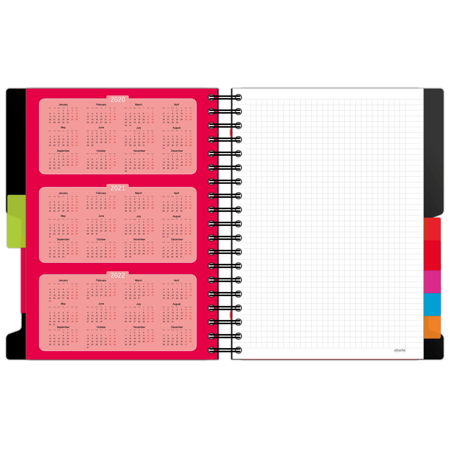 Бизнес-тетрадь B5,200л,кл,греб. Attache Selection Office book чернметаллик - фото 3