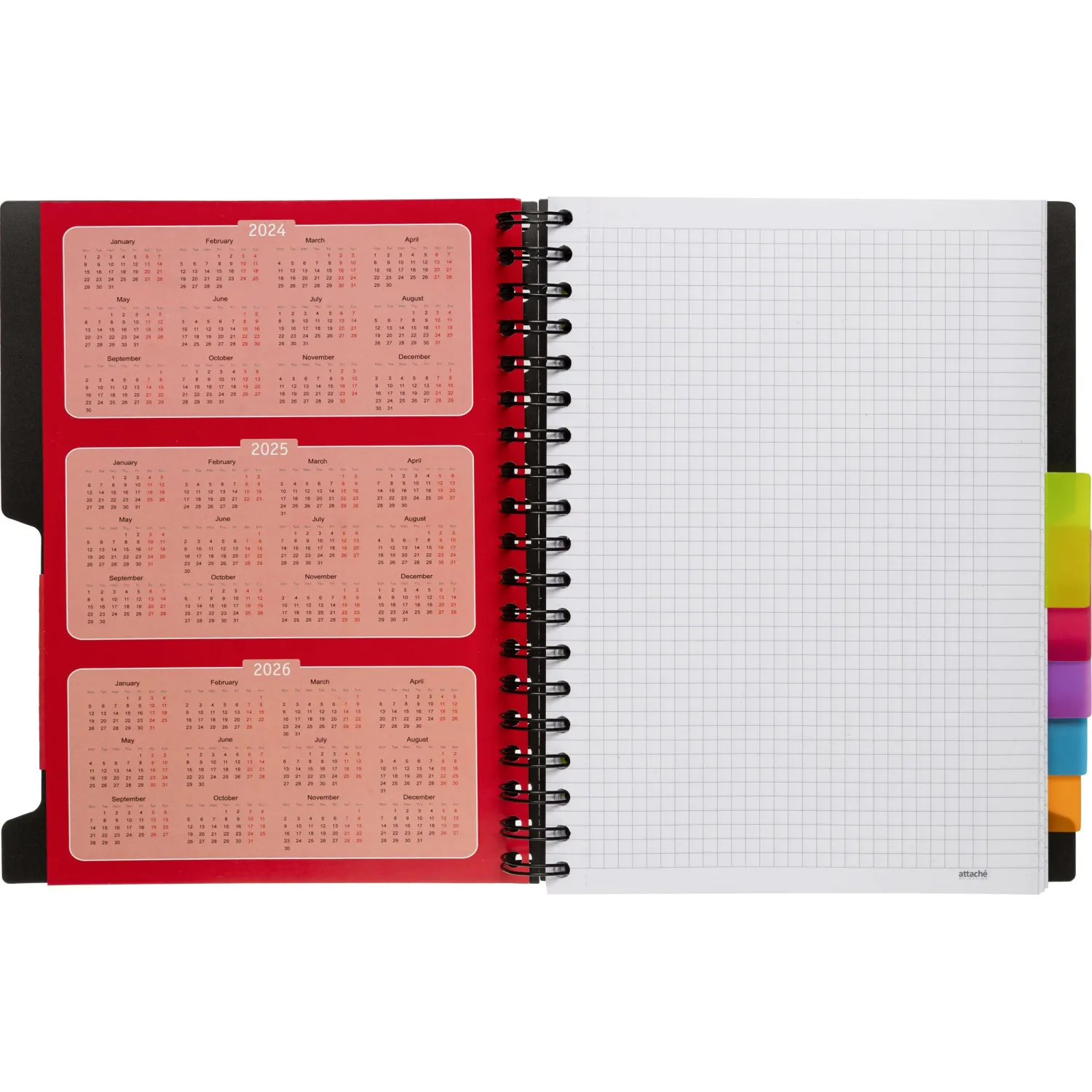 Бизнес-тетрадь B5,200л,кл,греб. Attache Selection Office book чернметаллик - фото 6