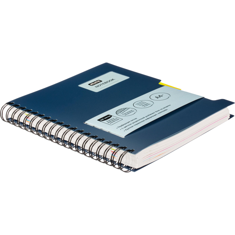 Бизнес-тетрадь B5,200л,кл,греб Attache Selection Office book синийметаллик - фото 5