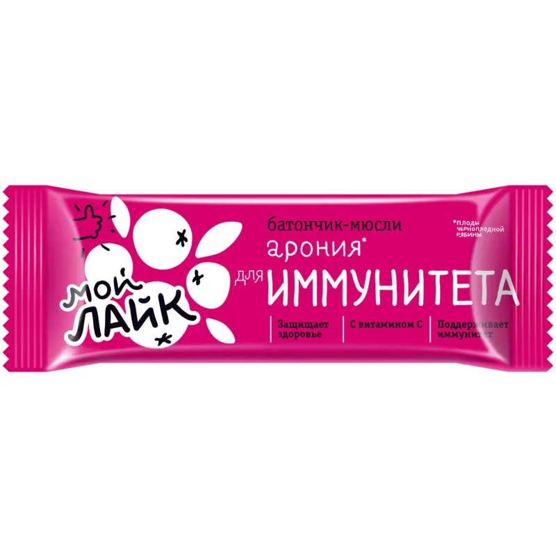 Батончик мюсли Леовит Арония для иммунитета, (30б/25г) 132349 - фото 1