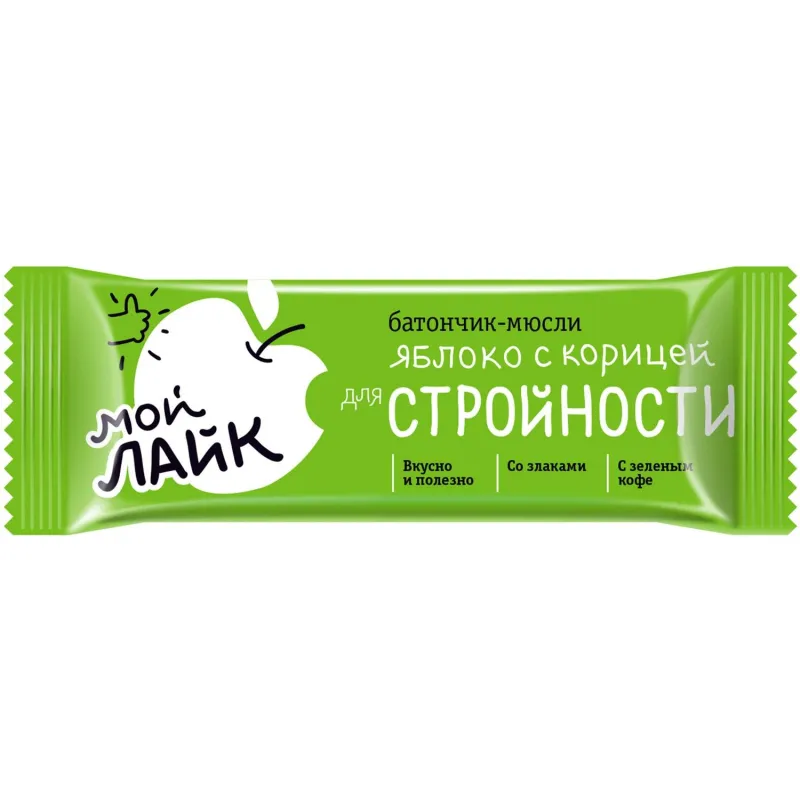 Батончик мюсли Леовит Яблоко с корицей для стройности, (30б/25г) 132351 - фото 1