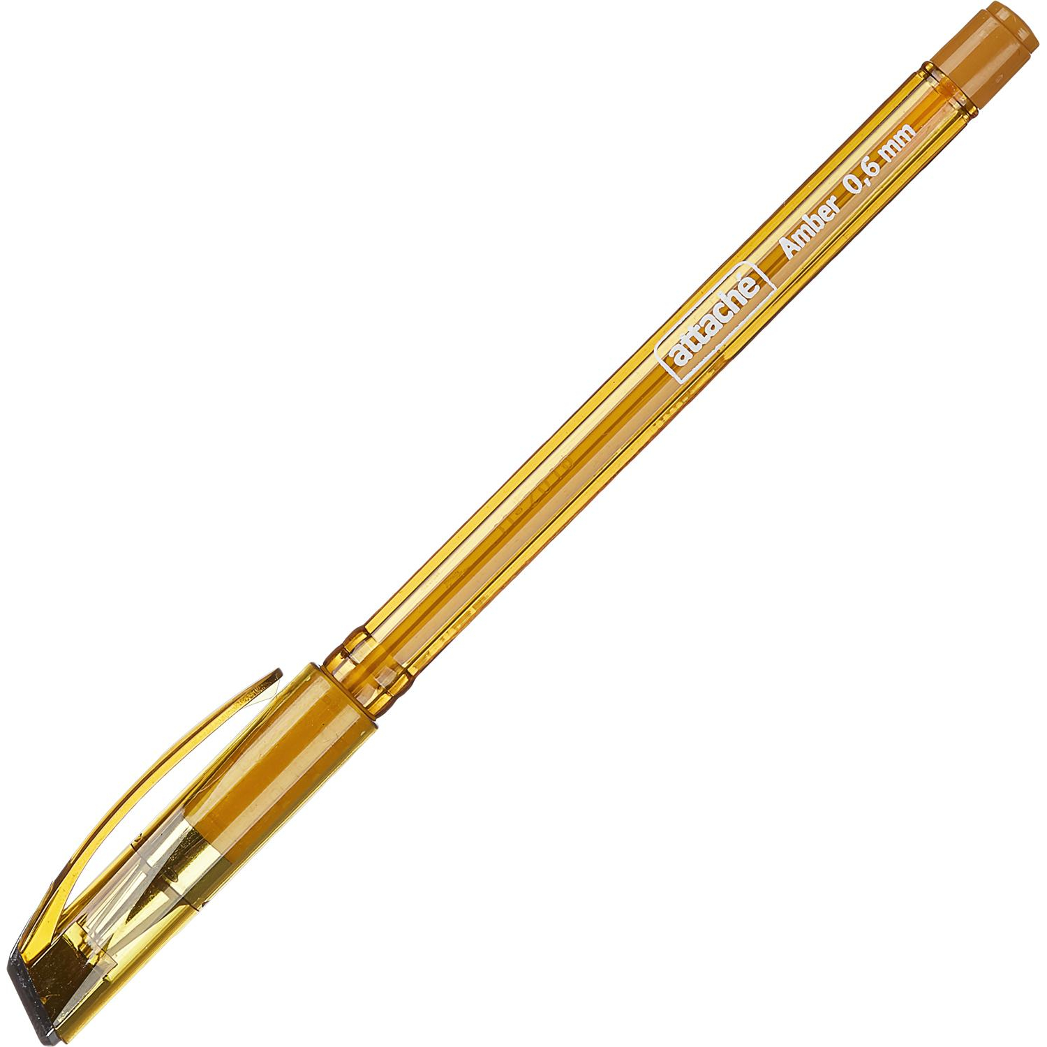 Ручка шариковая неавтомат. Attache Amber 0,6мм, с манжет, синий стерж - фото 7