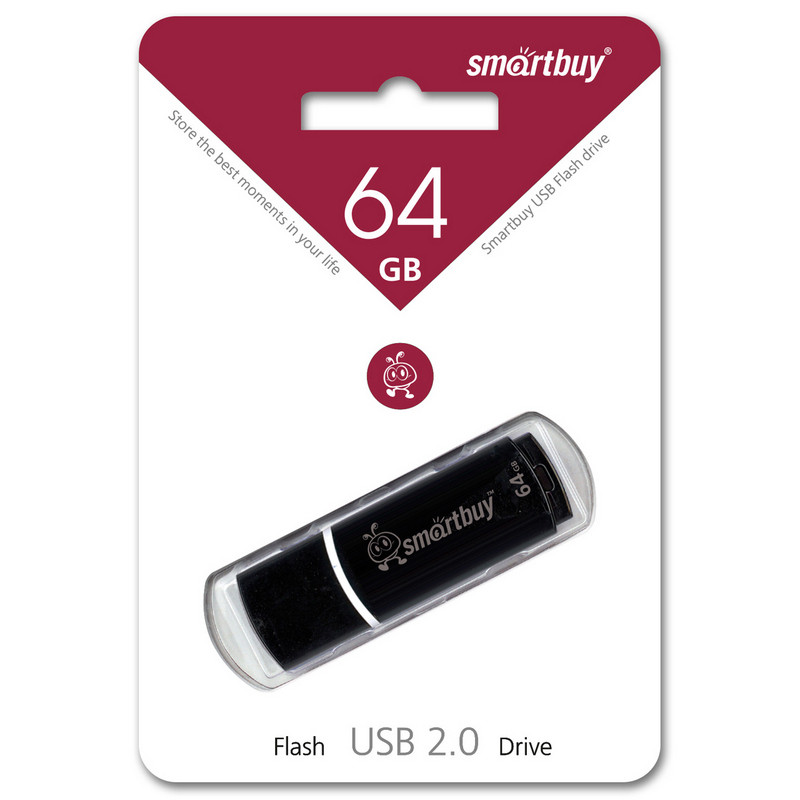 Флеш-память Smartbuy Crown, 64Gb, USB 2.0, чер, SB64GBCRW-K - фото 4