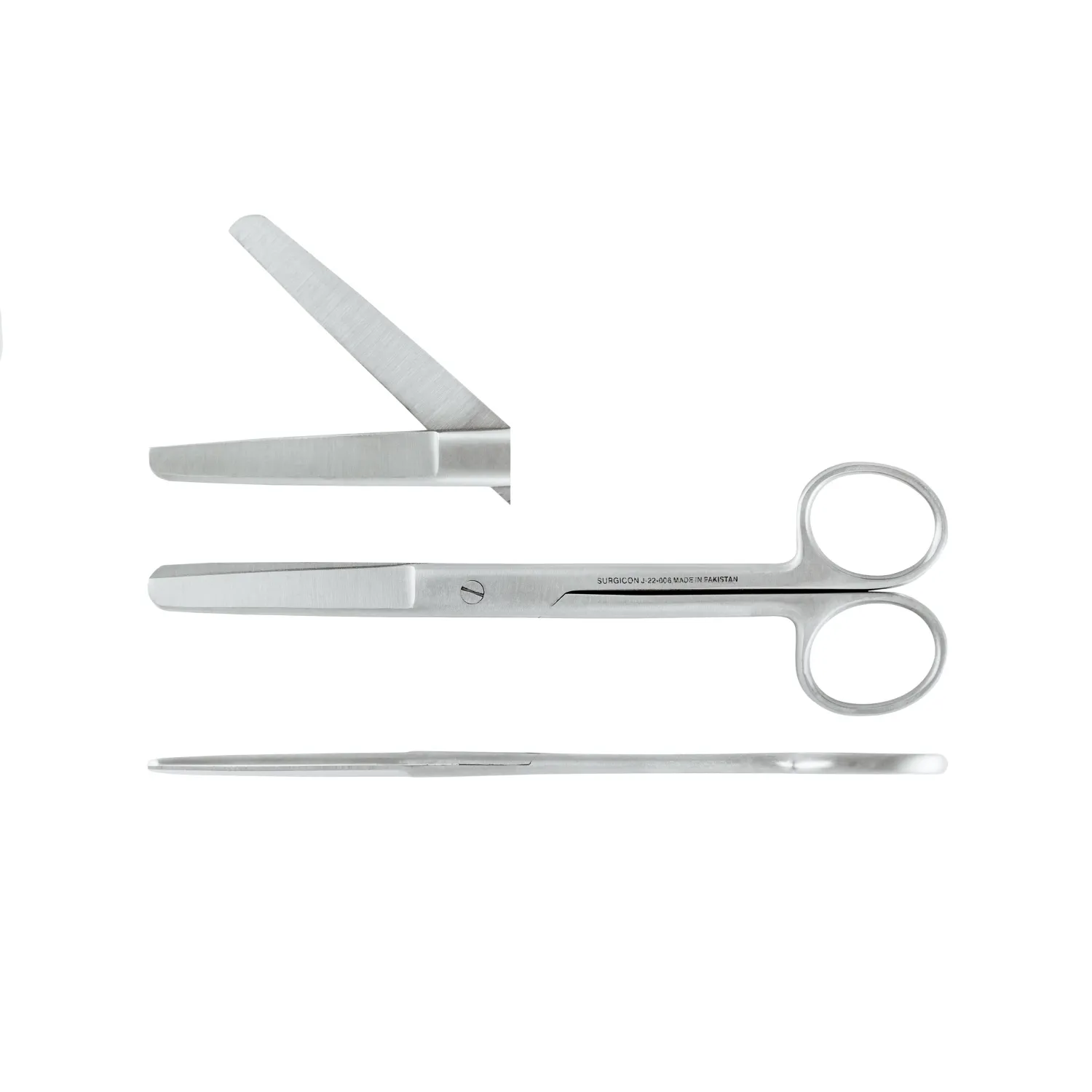 Ножницы тупоконечные прямые, 165 мм, J-22-006 - фото 2