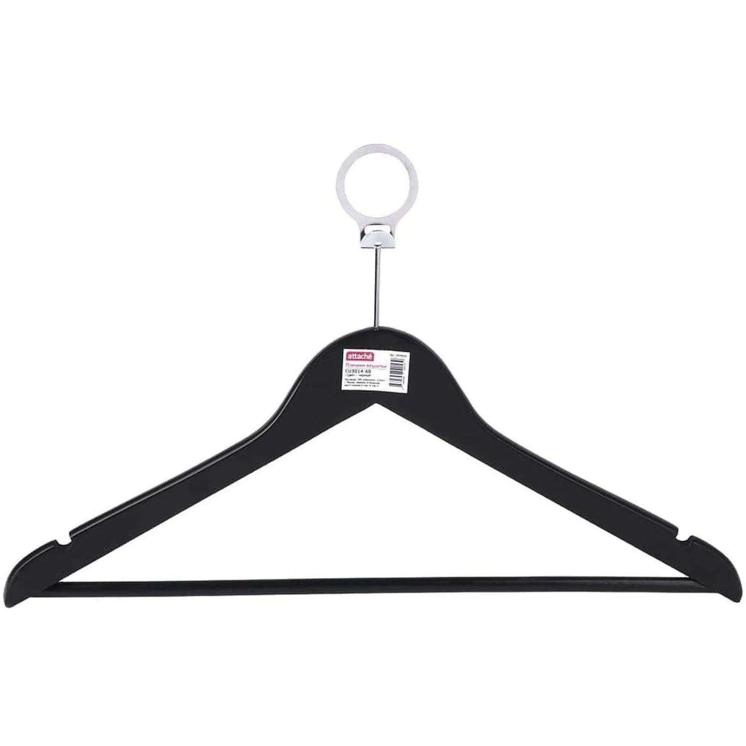 Вешалка-плечики WW_Attache CU3014-AB/LH001-ANTI дер,антив,кольцо,р50-52 чер - фото 3
