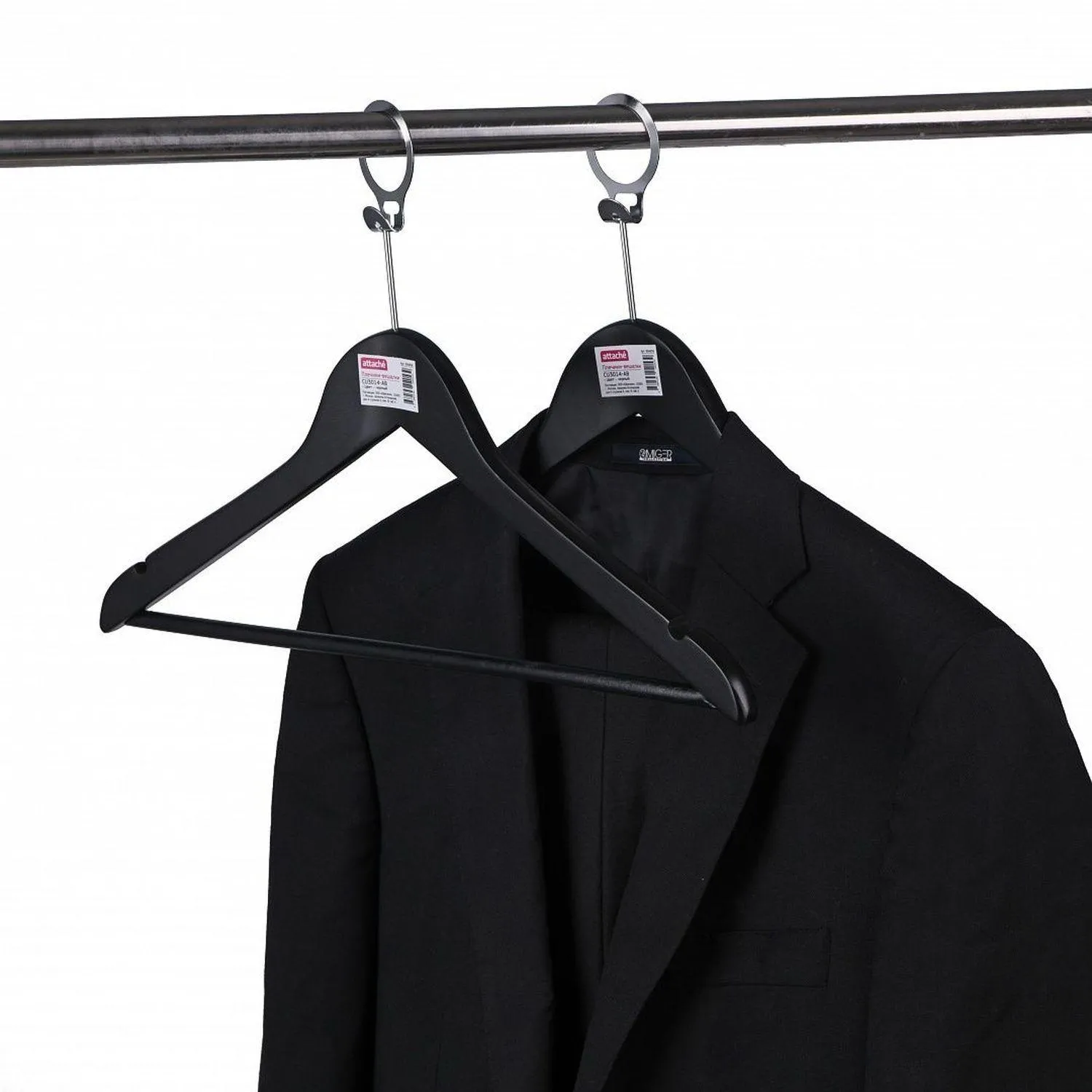 Вешалка-плечики WW_Attache CU3014-AB/LH001-ANTI дер,антив,кольцо,р50-52 чер - фото 6