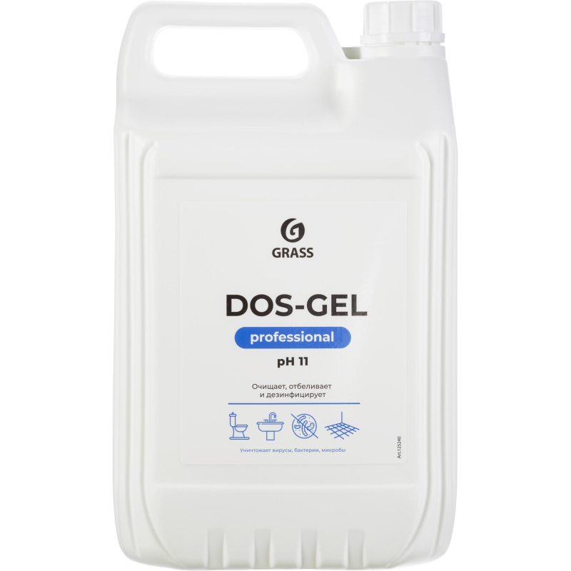 Профхим сантех щел гель с отбел/дез-эфф, с ХЛОР Grass/DOS GEL 5,3кг - фото 1