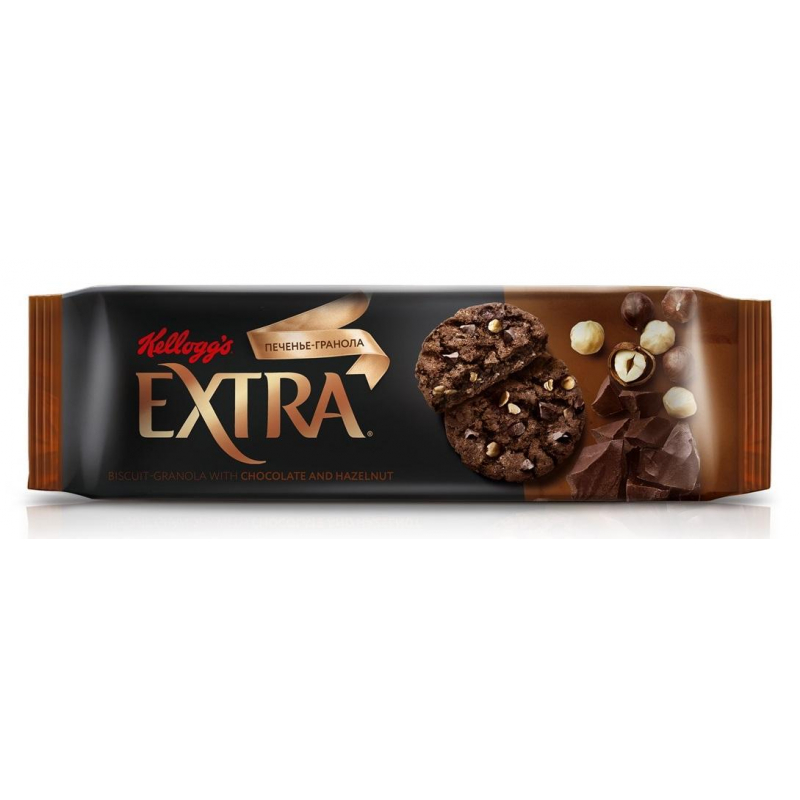 Печенье сдобное Extra Гранола с шоколадом и фундуком, 150 гр - фото 2