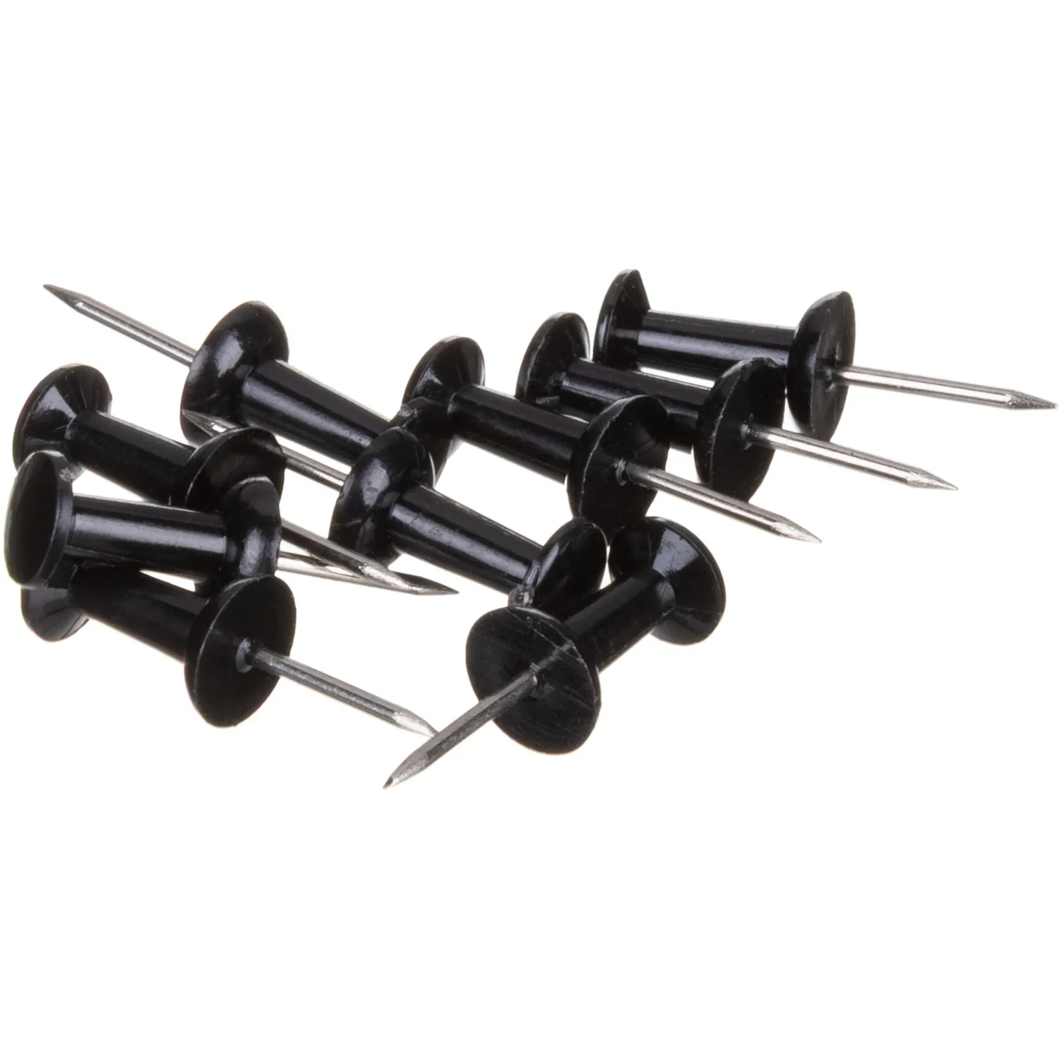 Кнопки силовые д/пробковых досок Attache ECONOMY,пластик,черн,пакет,50шт/уп - фото 2