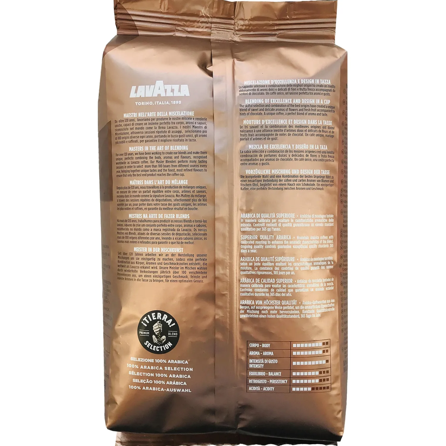 Кофе Lavazza Tierra в зернах, 1кг - фото 2