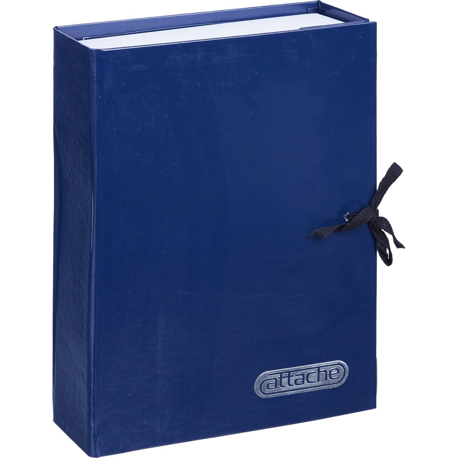 Папка архивная ATTACHE,70 мм бумвинил, син. - фото 2