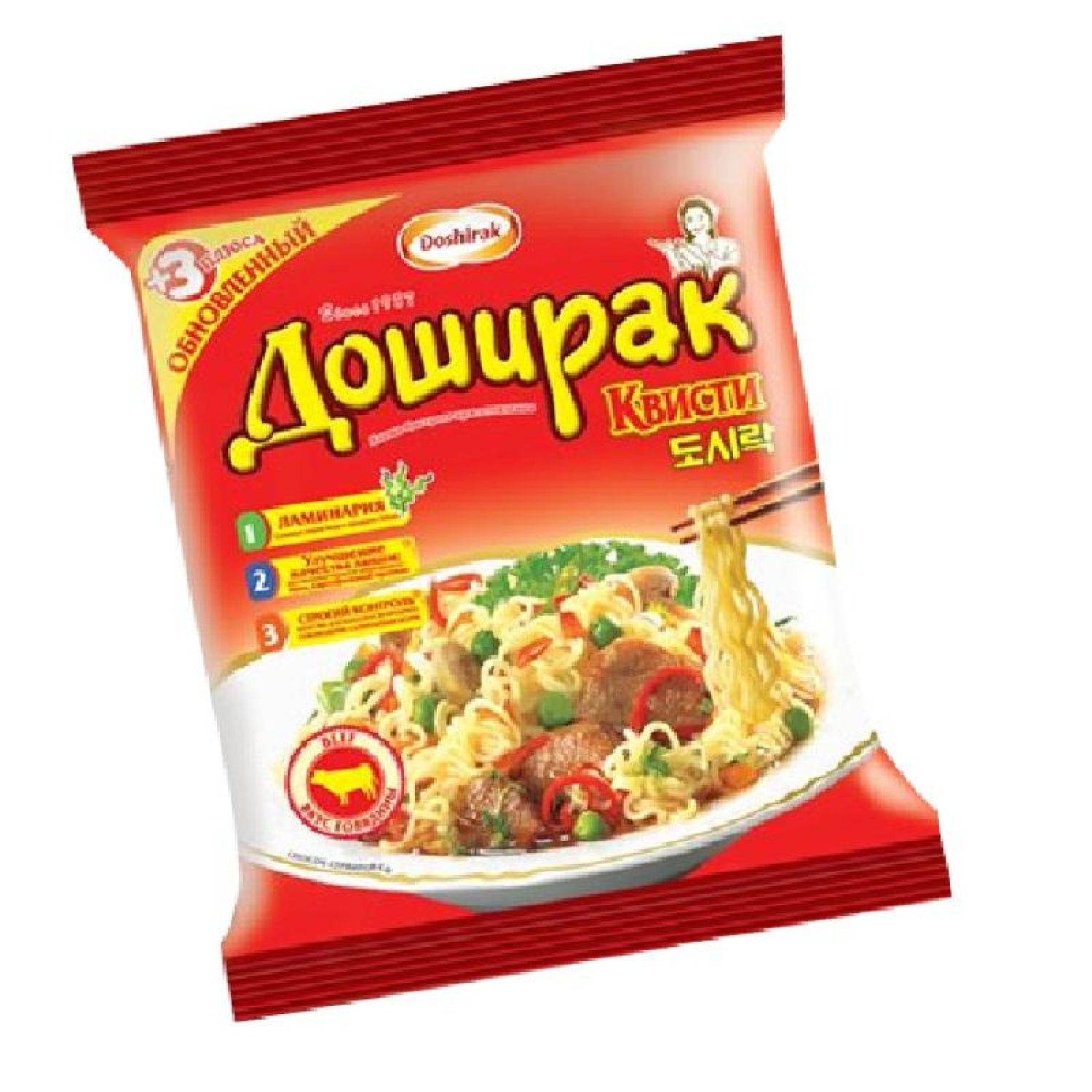 Лапша Доширак говяжья, 48 штх70г - фото 1