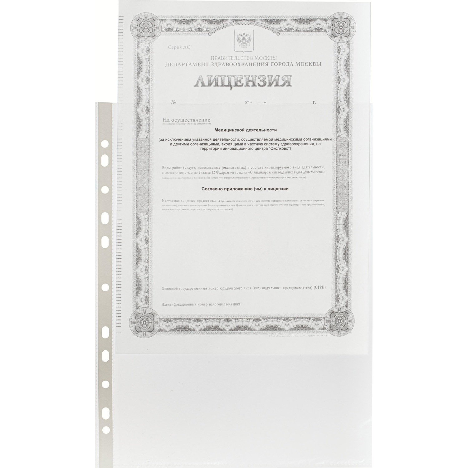 Файл-вкладыш А4 100шт., гладкаяЭлементари 0,035 мм - фото 2