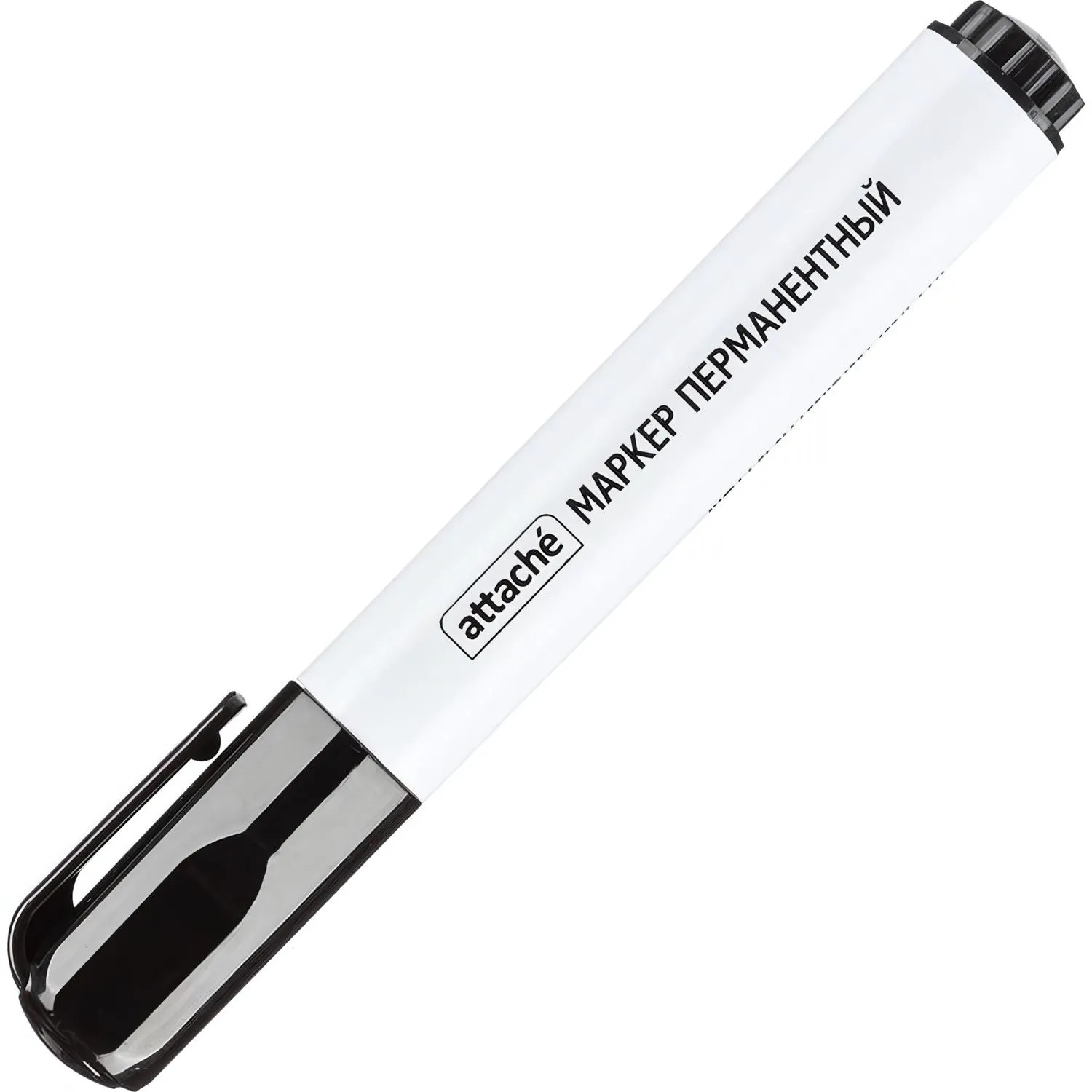 Маркер перманентный ATTACHE черный 1,5-3мм, скошенный наконечник - фото 2