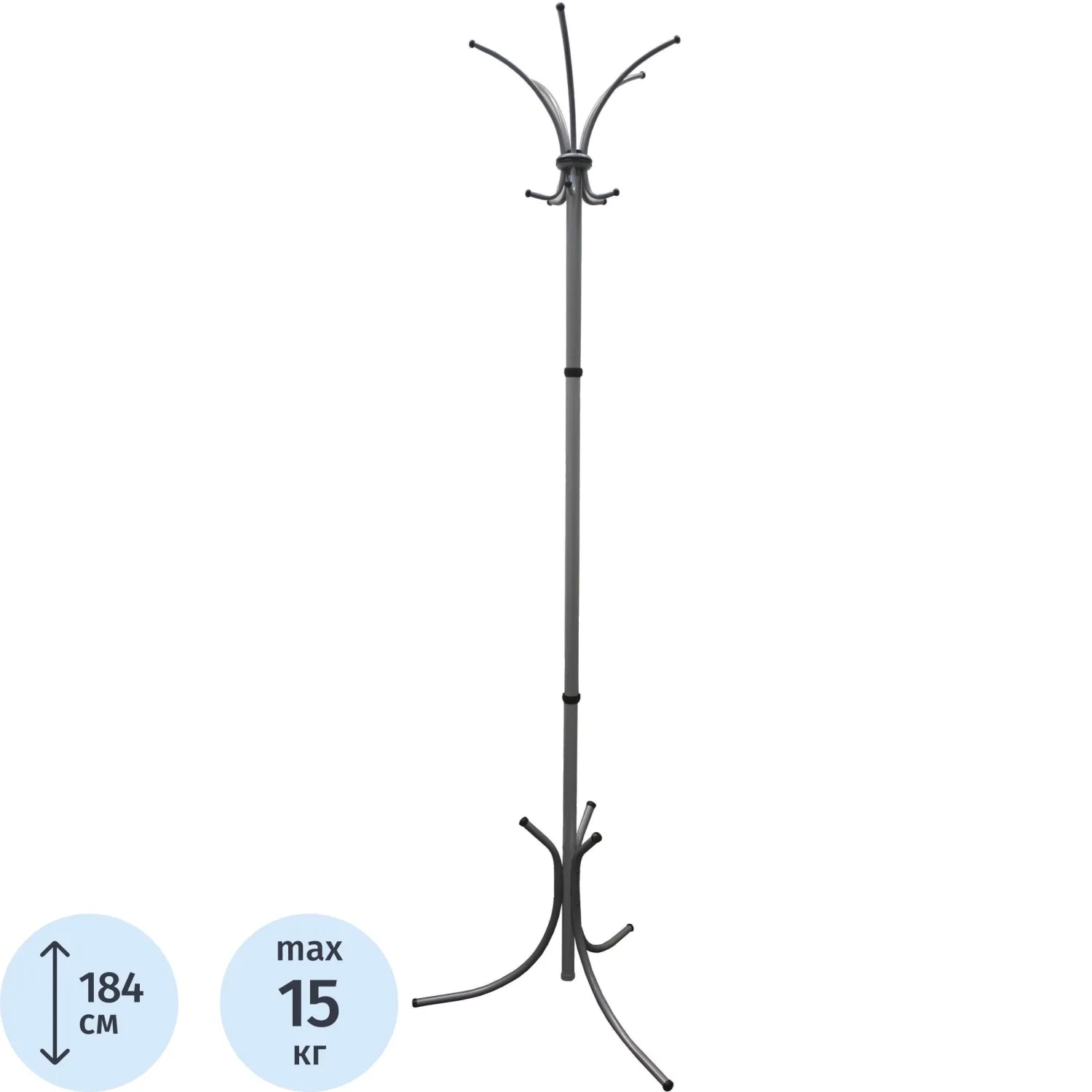 Вешалка TI_напольная Нова-3 алюминий - фото 1