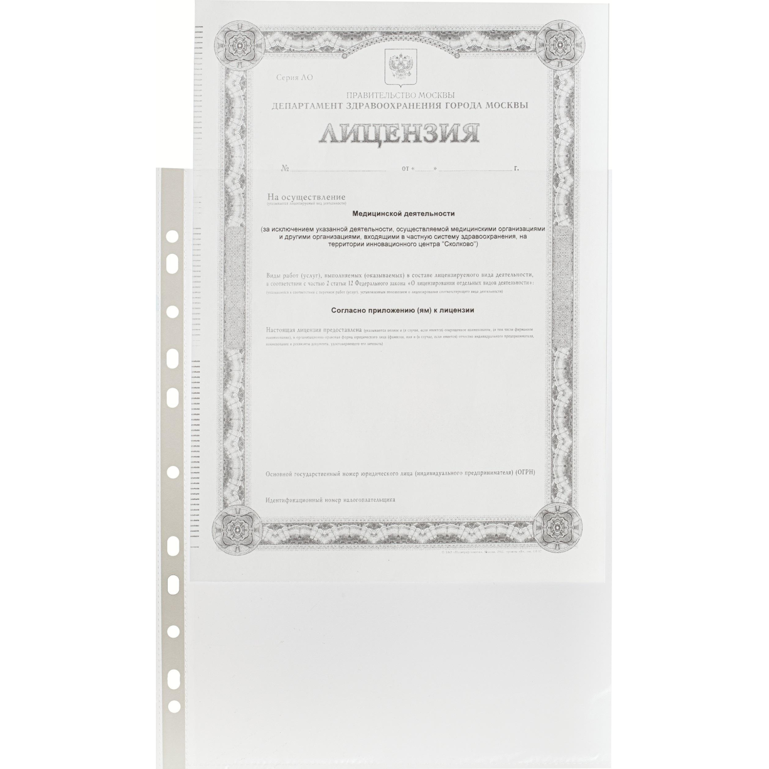 Файл-вкладыш перфорированная А4 100шт., рифленая Элементари 0,030 мм - фото 2