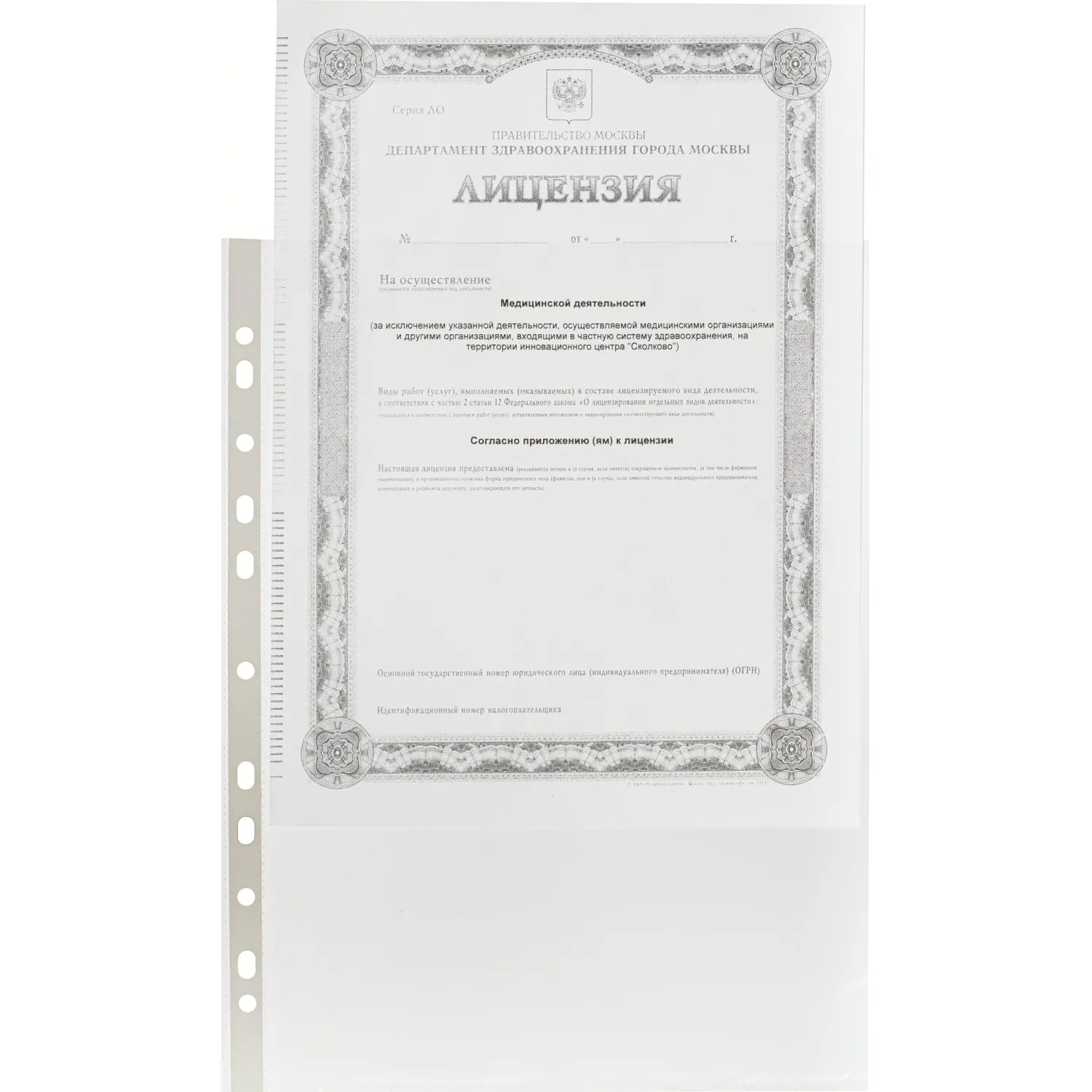 Файл-вкладыш перфорированная А4 100шт., гладкаяЭлементари 0,025 мм - фото 2