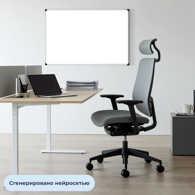Доска магнитно-маркерная Attache Economy 60х90 мет.бел. профиль черн.угл - фото 7