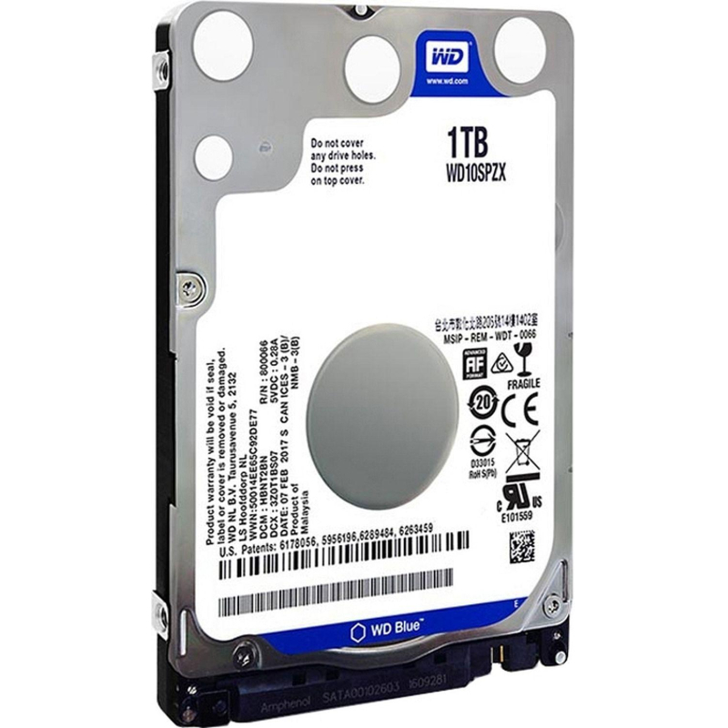 Жесткий диск Western Digital Blue 1TB, SATA, 5400rpm,128MB(WD10SPZX) - фото 2