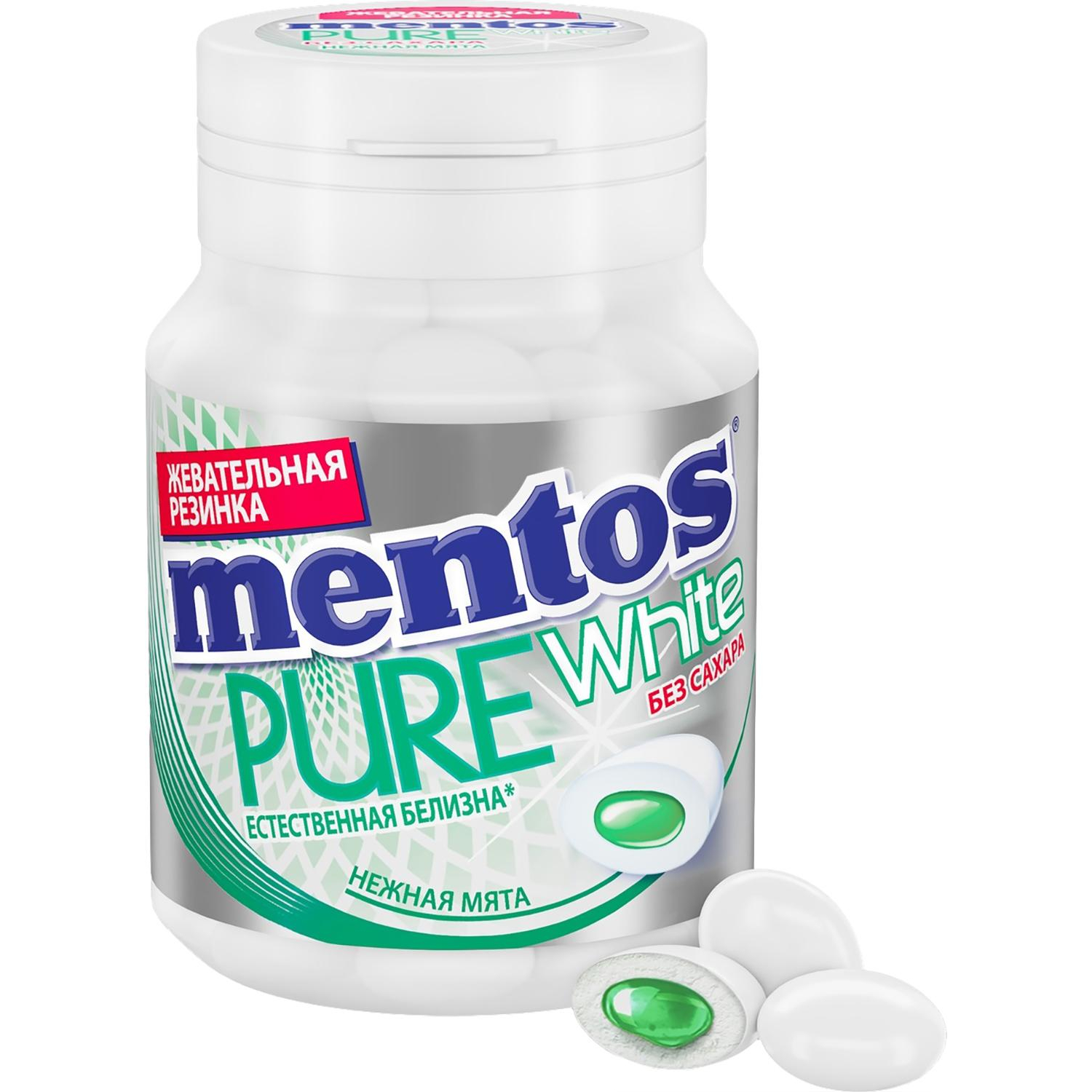 Жевательная резинка Mentos Pure Fresh Нежная Мята, 54г - фото 1