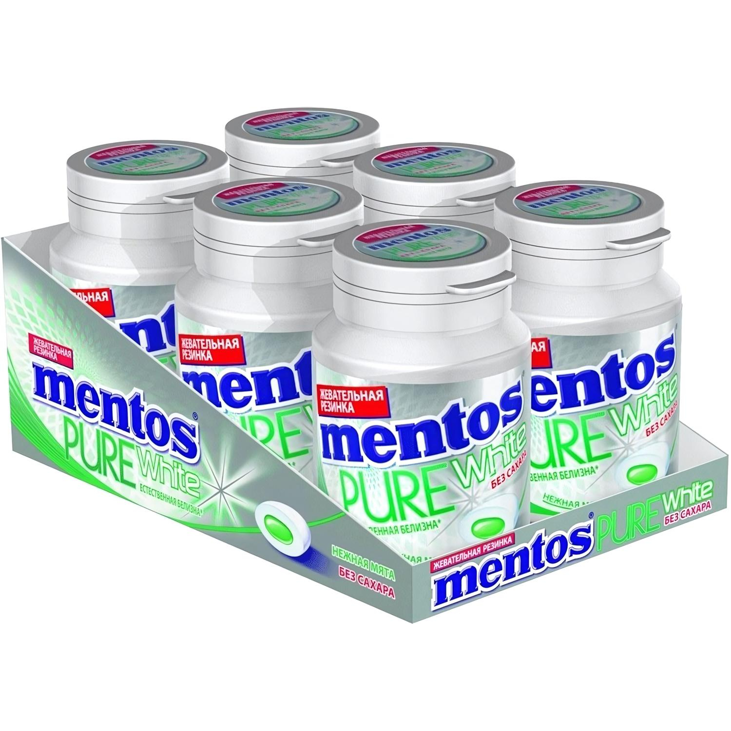 Жевательная резинка Mentos Pure Fresh Нежная Мята, 54г - фото 2