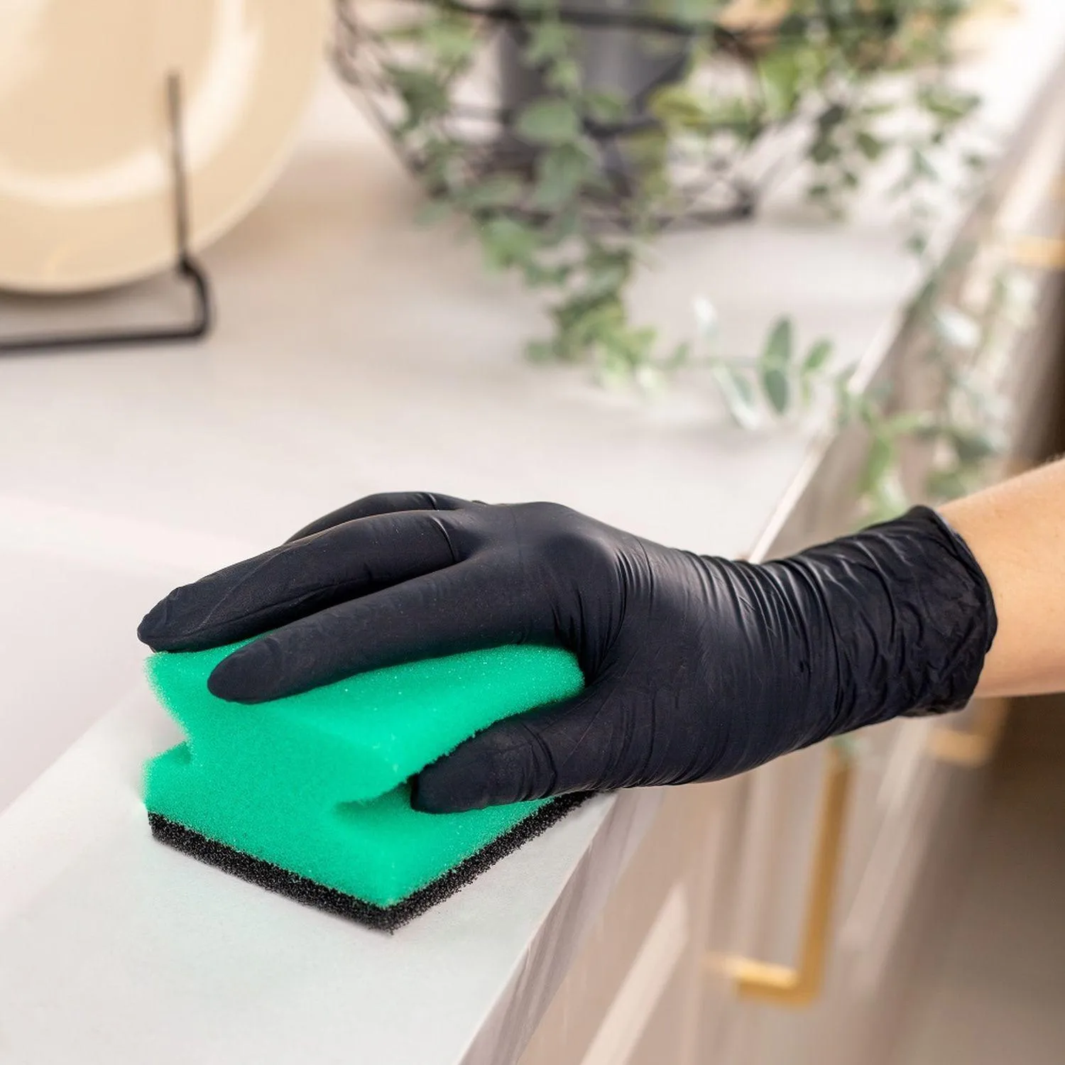 Перчатки однораз. PACLAN нитрил неопудренные черные 407780 р.M 50шт/уп,ПС - фото 7