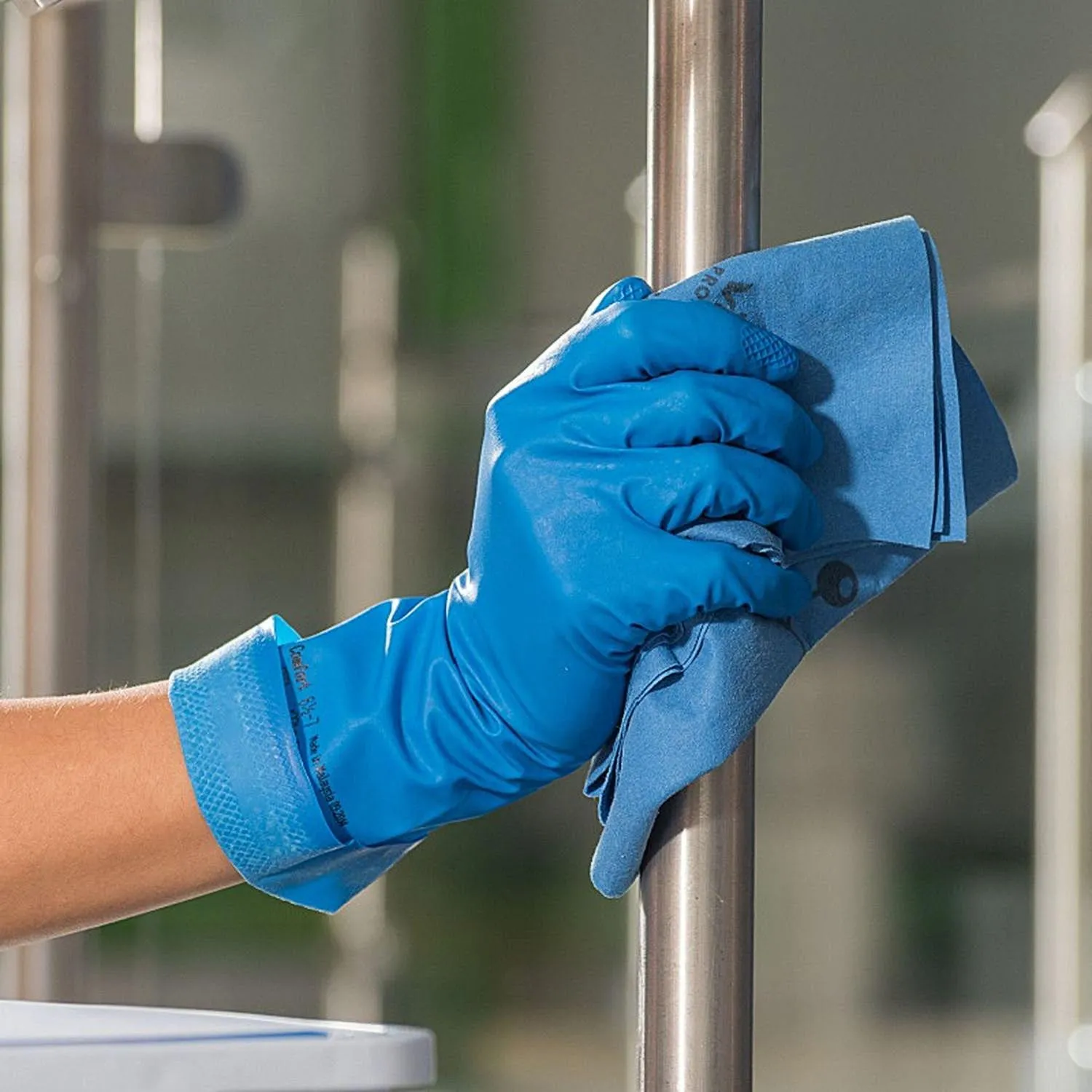 Перчатки резиновые Vileda Profes латекс синий рS 100752/174350,ПС - фото 12