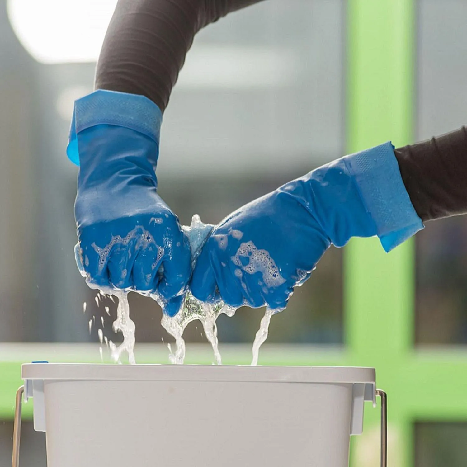 Перчатки резиновые Vileda Profes латекс синий рS 100752/174350,ПС - фото 14