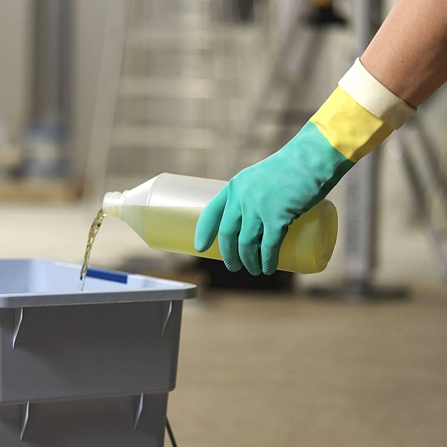 Перчатки резиновые Vileda Profes латекс/неопр зел/жел рL 120269/174307 - фото 13