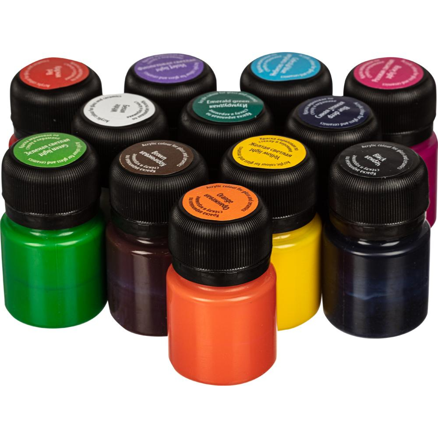 Набор акриловых красок по стеклу и керамике Decola 12х20 мл, 041114 - фото 3