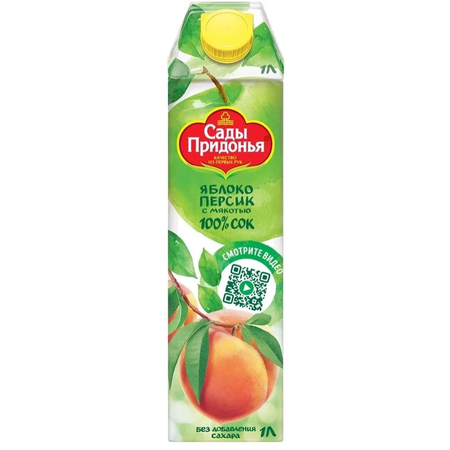 Сок Сады Придонья яблочно-персиковый с мякотью 1л - фото 2