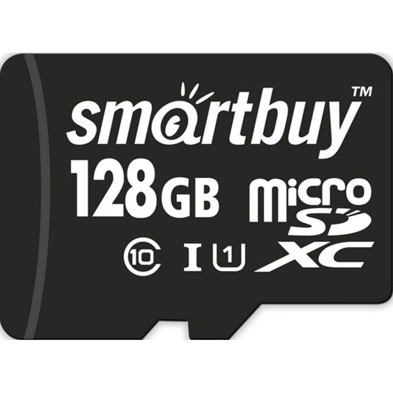 Карта памяти SmartBuy microSDXC 128Gb UHS-I Cl10 +ад, SB128GBSDCL10-01 - фото 1
