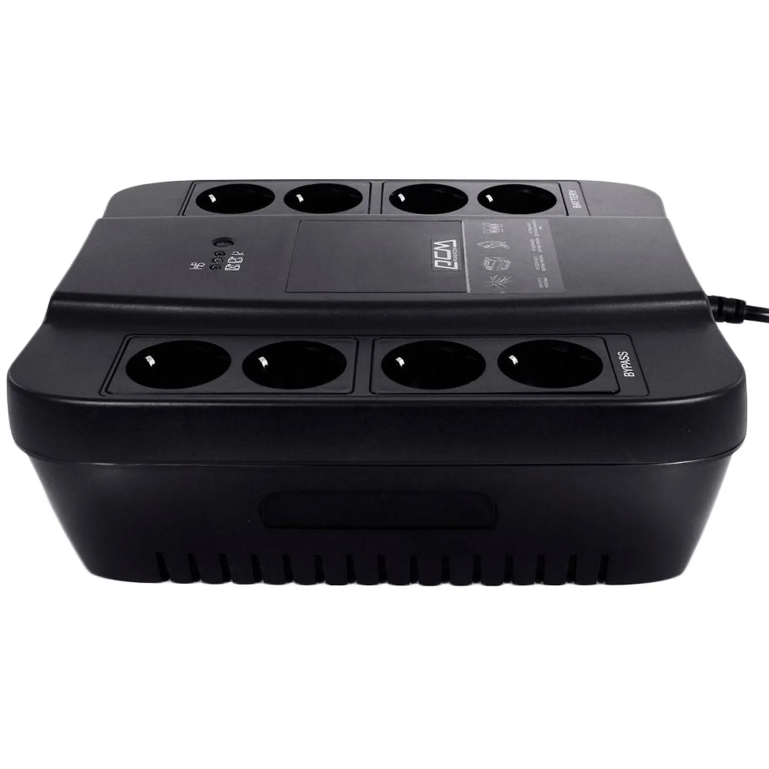 ИБП Powercom Back-UPS SPD-1000N OffLine 1000VA/550W Schuko 8 EURO розеток - фото 2