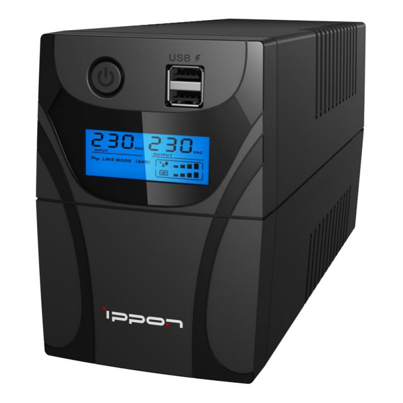 ИБП Ippon Back Power Pro II 500 500VA 300Вт IEC(4) черный(1030299) - фото 2