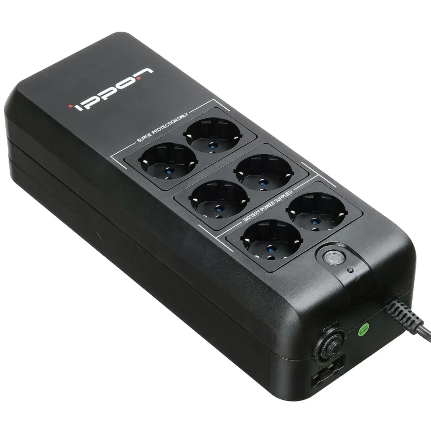 ИБП Ippon Back Verso 800 800ВА 420Вт EURO(4+2) черный - фото 3