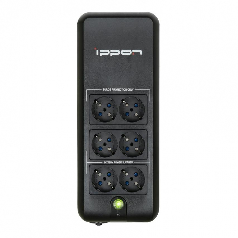 ИБП Ippon Back Verso 800 800ВА 420Вт EURO(4+2) черный - фото 3