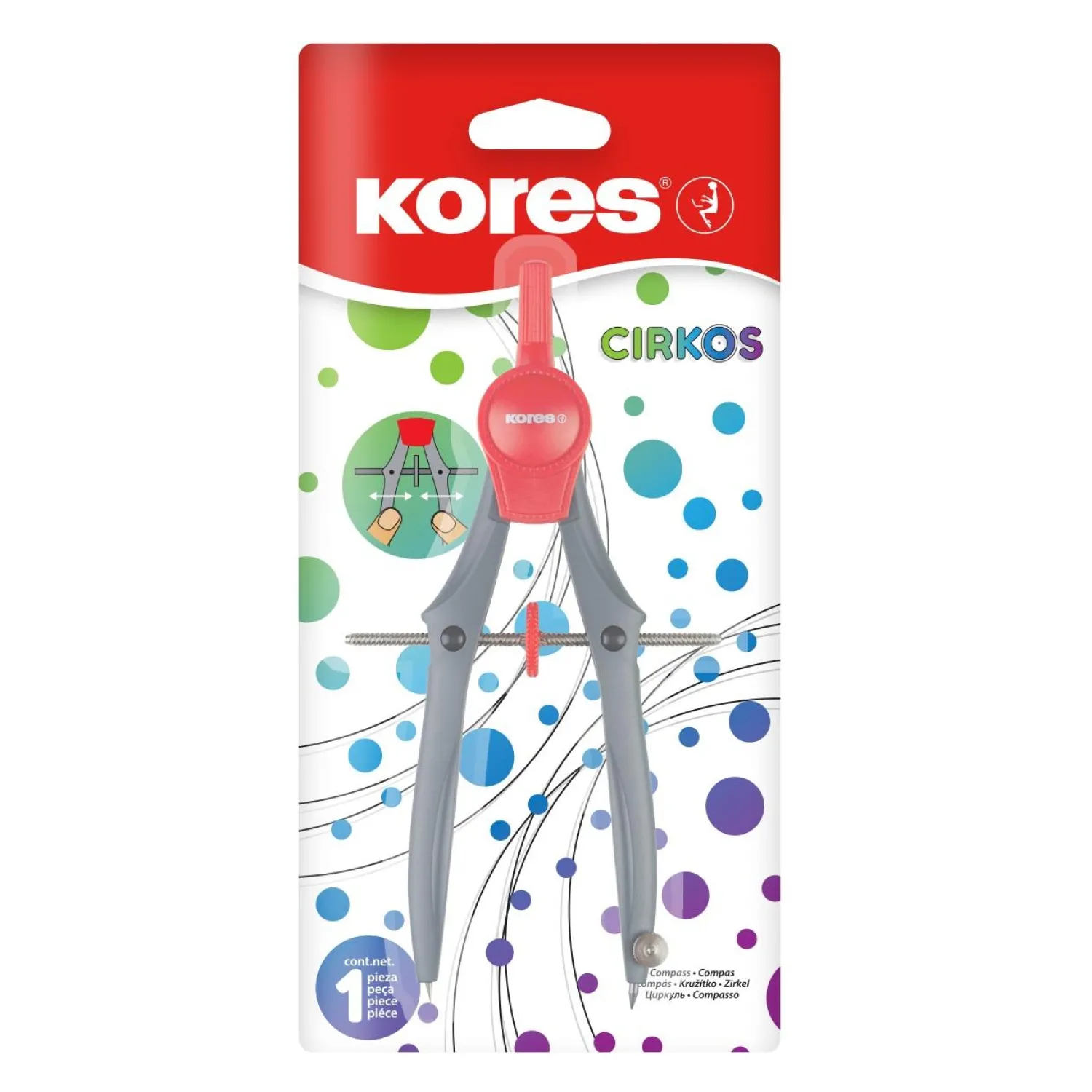 Циркуль Kores с регулирующим винтом - фото 1