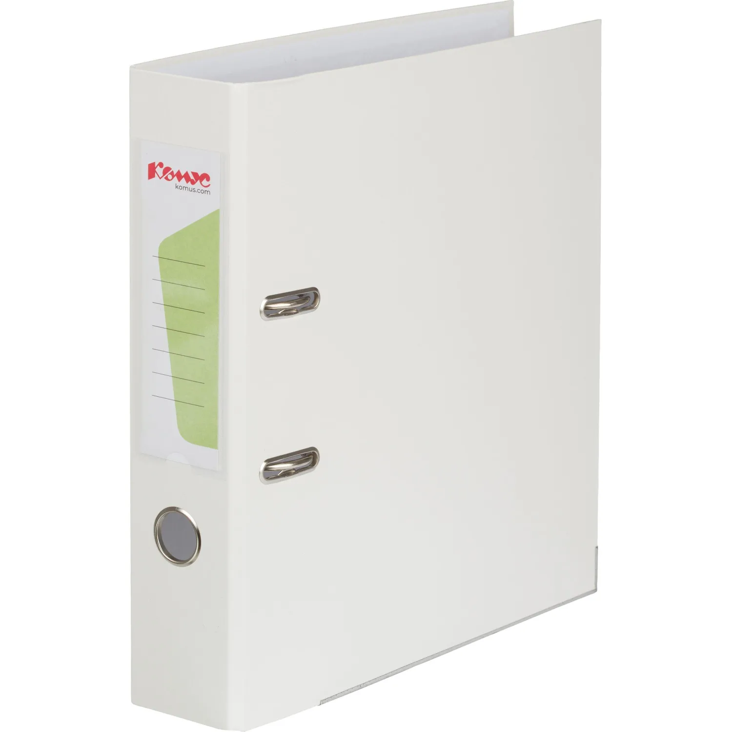 Папка-регистратор Комус Экономи 75мм белый жасмин,ПБП1,карм.кор.,мет.уг - фото 7