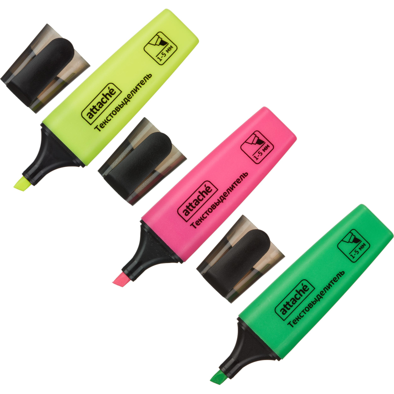 Набор текстовыделителей Attache Colored 1-5мм набор 3цв - фото 15