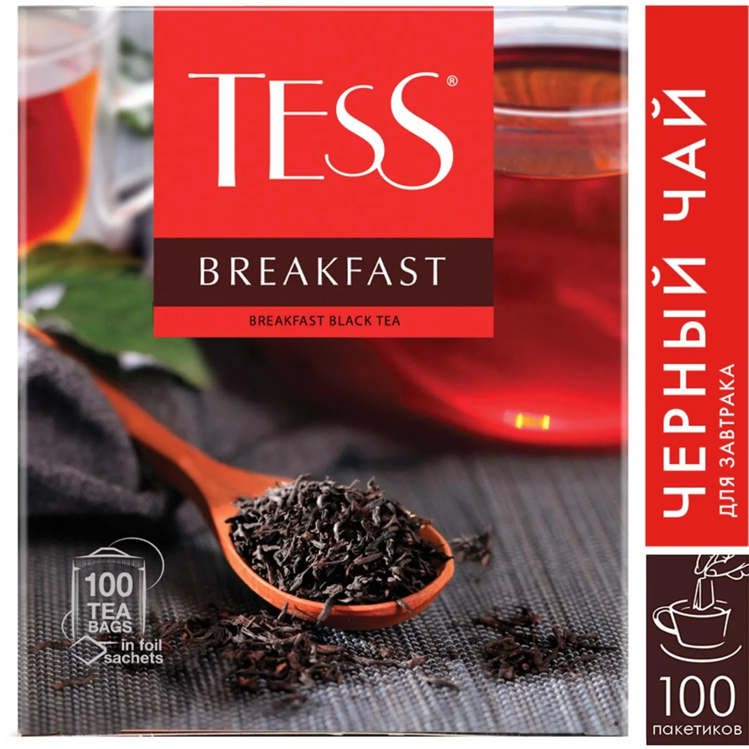 Чай TESS Брекфаст черный 100 пак/уп, 1446-09 - фото 2